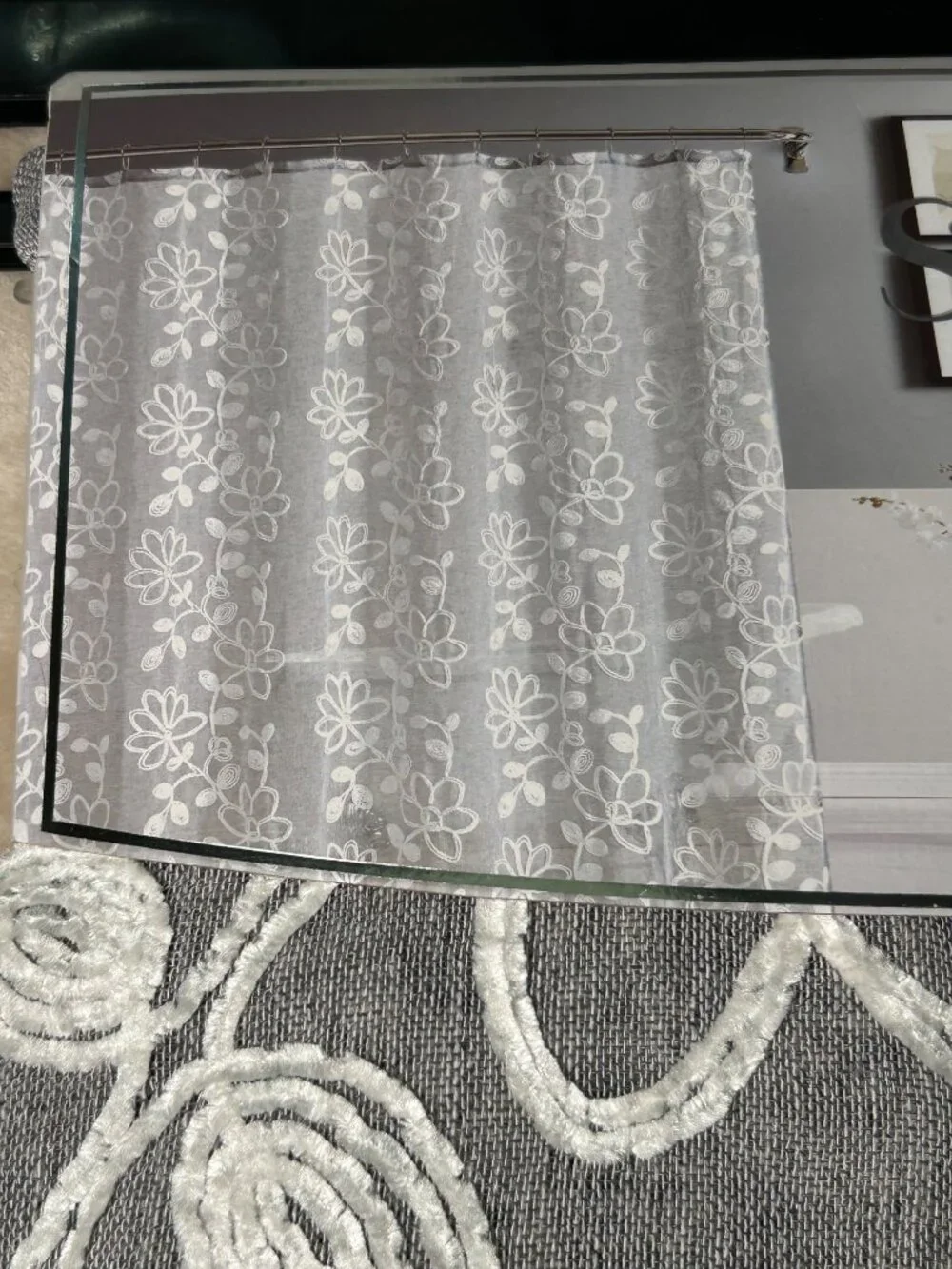 NEW Chic Shower Embroidered Shower Curtain 70
